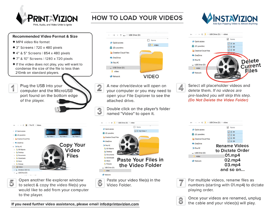 Video Brochure Loading Instructions