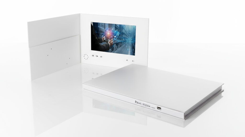 blank video brochure, fast shipping, no minimums