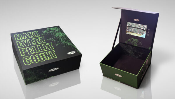 Conair branded video box showcasing product features and unboxing experience.