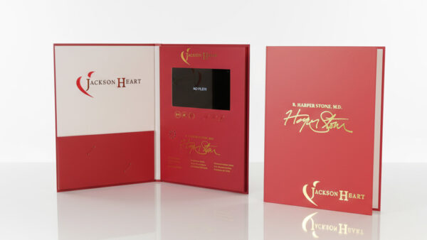 Jackson Heart video folder promoting healthcare awareness and community impact.