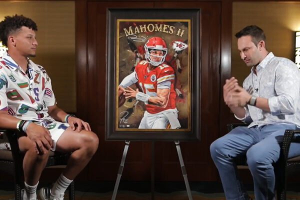 Patrick Mahomes interview by Artist Justyn Farano