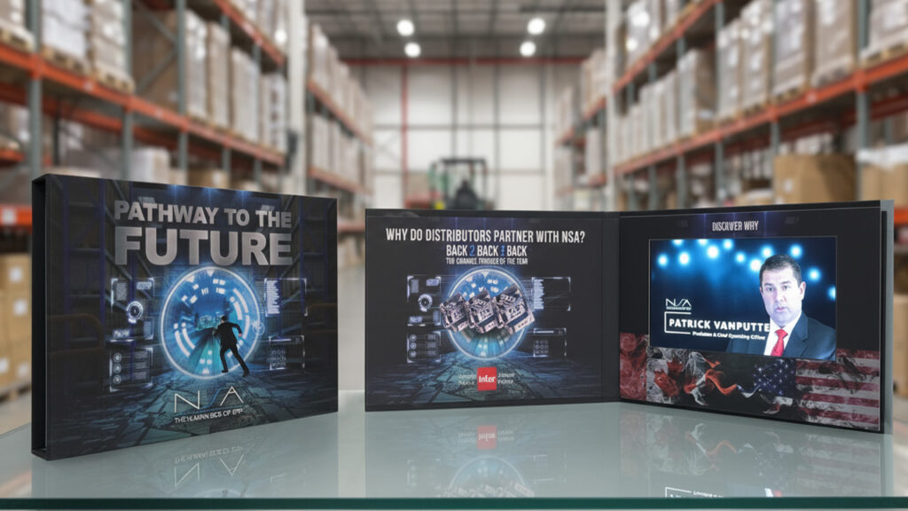 NSA ERP Software Video Brochure used for client prospecting and sales presentations.